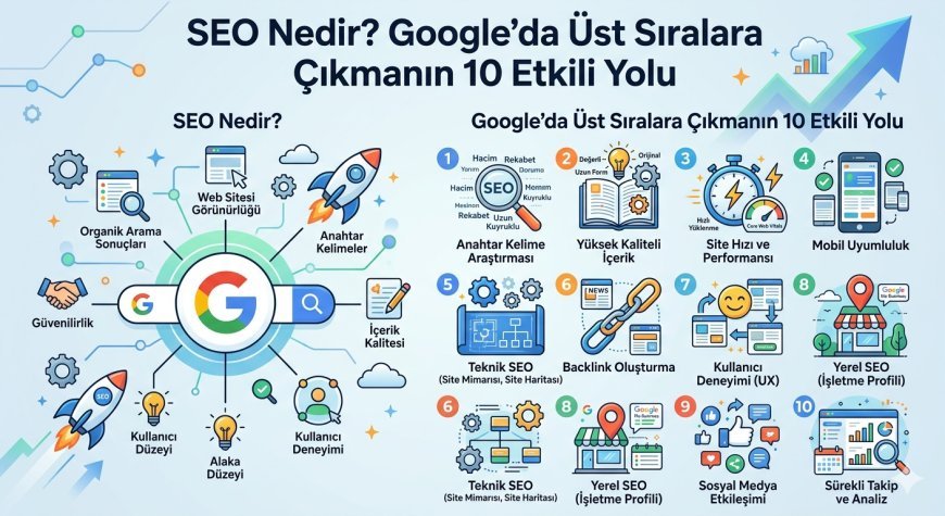SEO Nedir? Google’da Üst Sıralara Çıkmanın 10 Etkili Yolu